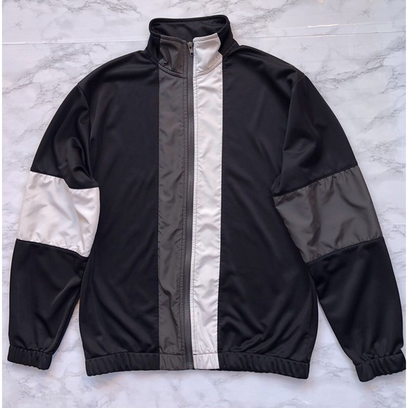 Topman Other - Topman Men's Sz Small Colorblock Track Style Jacket In Black White Gray Full Zip